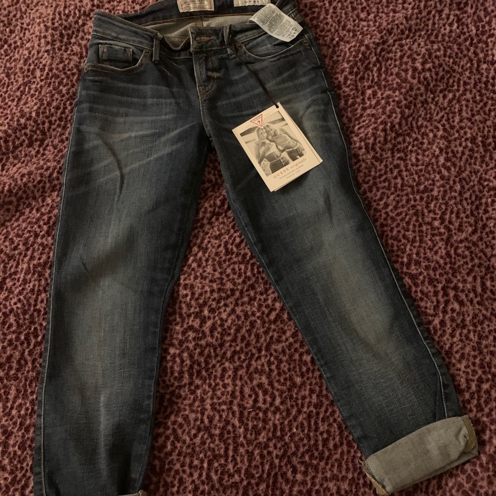 Guess cropped midi jean